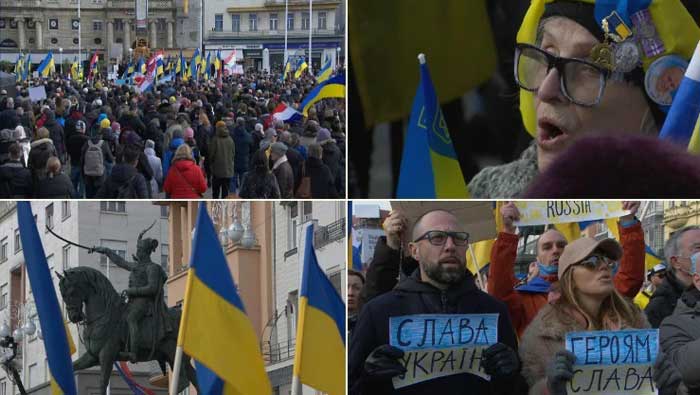 U Zagrebu održan skup u znak potpore Ukrajini